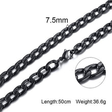 Load image into Gallery viewer, Silver Gold Filled Solid Necklace Curb Chains Link Men Choker Stainless Steel Male Female Accessories Fashion