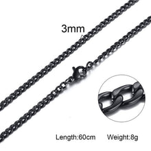 Load image into Gallery viewer, Silver Gold Filled Solid Necklace Curb Chains Link Men Choker Stainless Steel Male Female Accessories Fashion