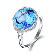 Load image into Gallery viewer, WEGARSTI 925 Silver Jewelry For Women With pointed Navy Round Pueple Yellow Stone Fine Jewelry Engagement Valentine's Gifts