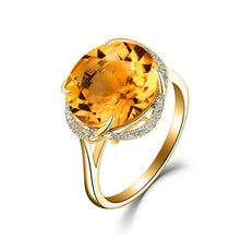 Load image into Gallery viewer, WEGARSTI 925 Silver Jewelry For Women With pointed Navy Round Pueple Yellow Stone Fine Jewelry Engagement Valentine's Gifts