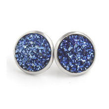 Load image into Gallery viewer, Fnixtar 12mm 100% Stainless Steel Shinning Resin Stud Earring for Women Top Quality Fashion Earrings Party Ear Jewelry