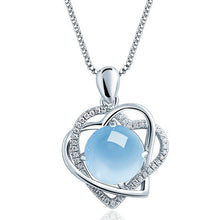 Load image into Gallery viewer, WEGARSTI 6 Colors 925 Silver Jewely Hear Charm Pendant Necklaces for Women New Fashion Jewely New Fashion Fine Jewelry Gift