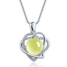 Load image into Gallery viewer, WEGARSTI 6 Colors 925 Silver Jewely Hear Charm Pendant Necklaces for Women New Fashion Jewely New Fashion Fine Jewelry Gift