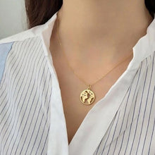 Load image into Gallery viewer, World Map Necklace Globetrotter Gold Map Pendant World Choker Map Crescent Moon Necklaces&amp;Pendants Dainty Pendants For Women
