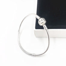 Load image into Gallery viewer, Jewelry 100% Silver Snake Chain 925 charm pandoras bracelets for women Charm bracelets bangle Jewelries Pulseira Gift,1pz