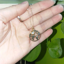 Load image into Gallery viewer, World Map Necklace Globetrotter Gold Map Pendant World Choker Map Crescent Moon Necklaces&amp;Pendants Dainty Pendants For Women
