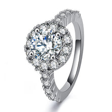 Load image into Gallery viewer, WEGERSTI European Style Trendy Circular Mosaic White 925 Silver Jewelry Wedding Bands gifts Ring For Women Drop Shiping