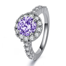 Load image into Gallery viewer, WEGERSTI European Style Trendy Circular Mosaic White 925 Silver Jewelry Wedding Bands gifts Ring For Women Drop Shiping